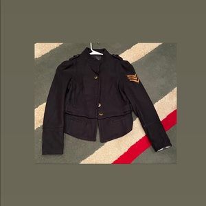 Zara Nautical Black Pea-Coat